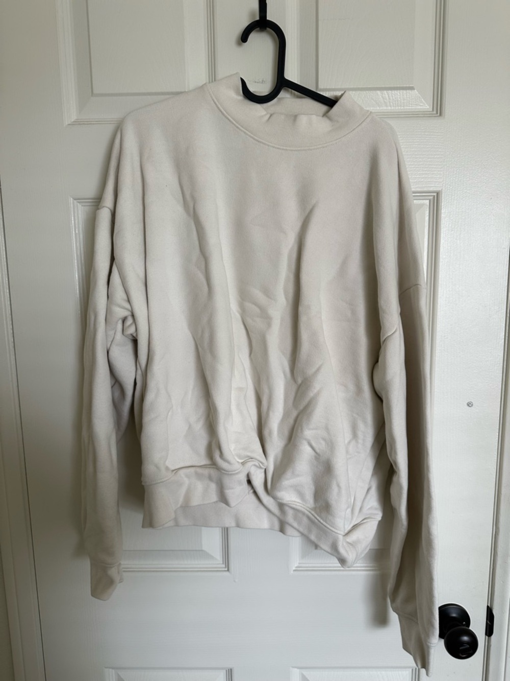 Seventh Earth Studios Heavyweight Cotton Cream White Crewneck Sweatshirt XL
